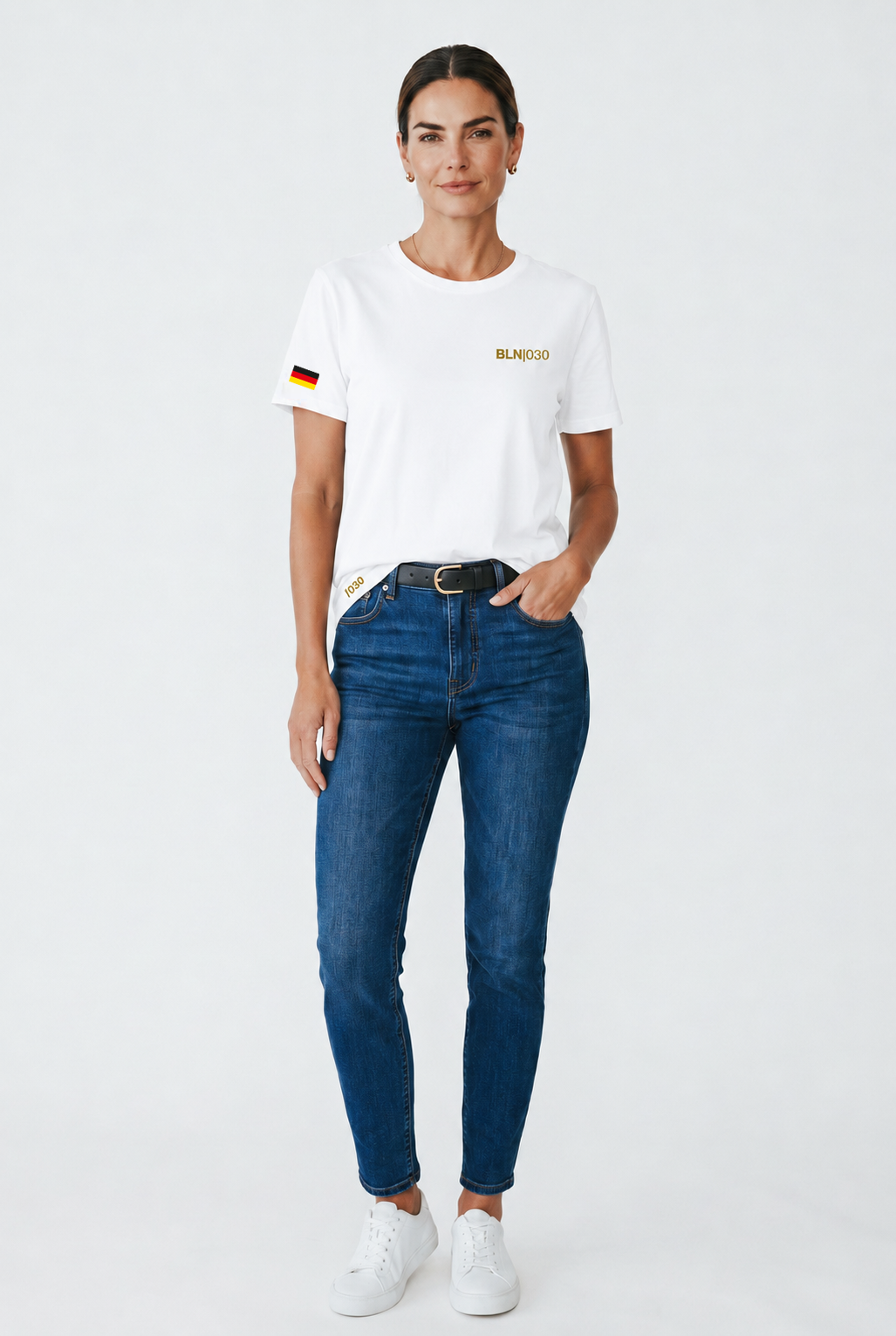 Women Slim Regular  Fit Tricou BLN|030 Bumbac Organic