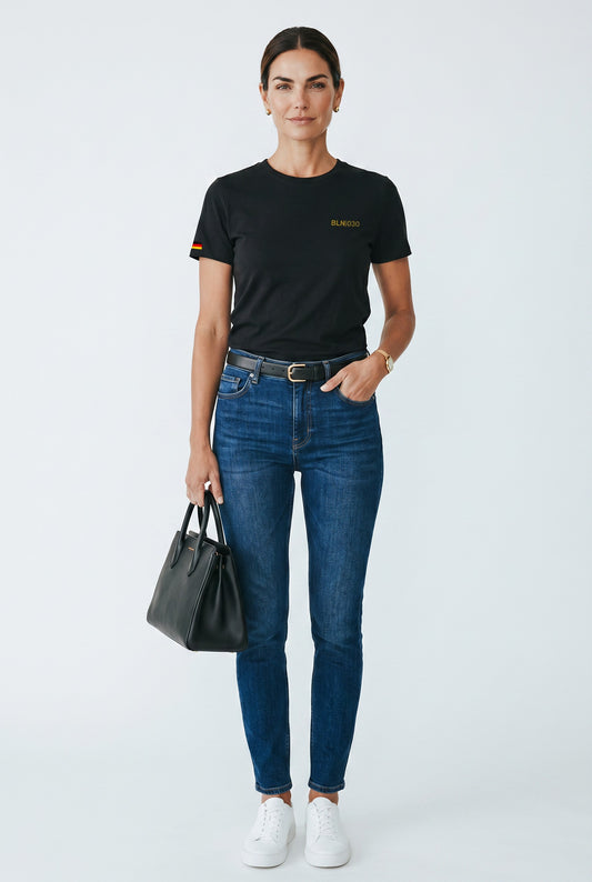 Women Slim Regular  Fit Tricou BLN|030 Bumbac Organic